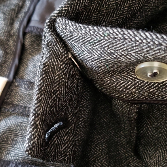 Michael Kors Grey Herringbone Wide Leg Trousers Size 12 - Picture 9 of 13